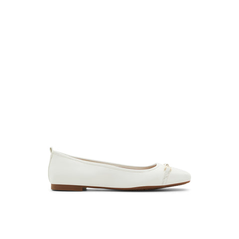 ALDO Women's Ballad Ballet Flat, Open White, 8