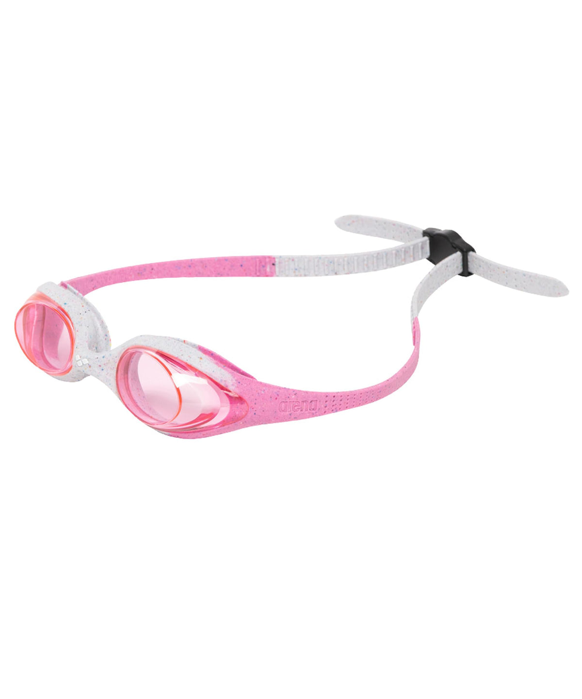 ARENA Unisex Youth Spider Junior Swim Goggles Girls and Boys Ages 6 to 12 No Fog Non-Mirror Lens Easy to Adjust Strap No Leak, Pink/Gray/Pink