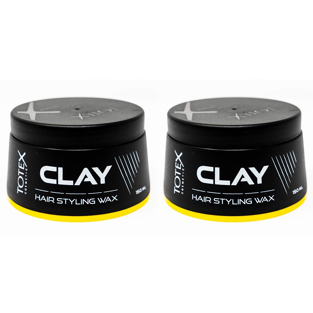 Totex Hair Styling Clay Wax I Natural Messy Look No Shine I Strong Hold Texture Matte Look Finish 150 ml (Pack Of 2)