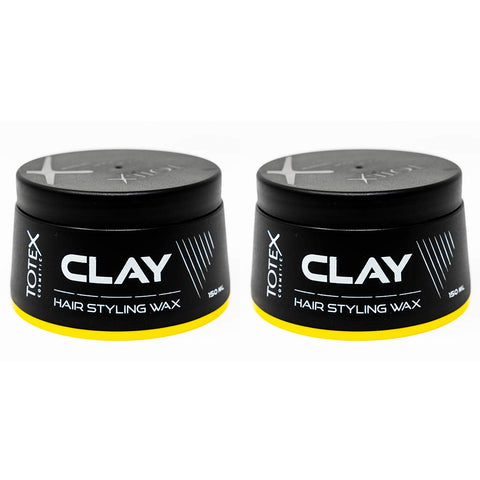 Totex Hair Styling Clay Wax I Natural Messy Look No Shine I Strong Hold Texture Matte Look Finish 150 ml (Pack Of 2)