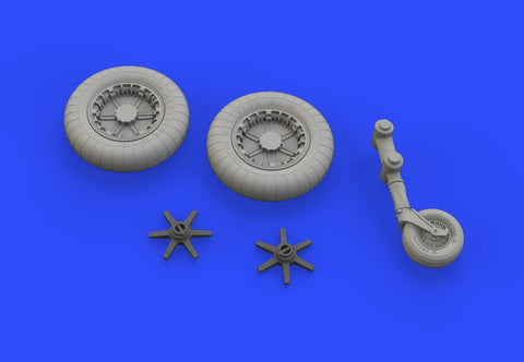 EDU648295 1:48 Eduard Bf 109G-2 Wheels (for use with the Eduard model kit) [MODEL KIT ACCESSORY]