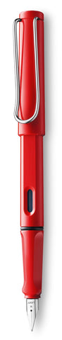 Lamy safari Fountain Pen - Elegant Design Cool Pens, Best Pens For Smooth Writing, Journaling, and Calligraphy - Red Broad Point Pen