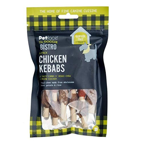 Petface The Doggie Bistro Chicken Kebabs, Pack of 6