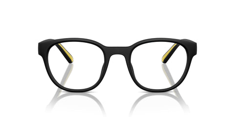 Scuderia Ferrari Men's FZ8002U Round Prescription Eyewear Frames, Matte Black/Demo Lens, 50 mm