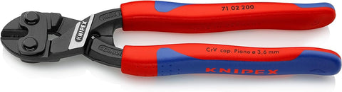 Knipex CoBolt® Compact Bolt Cutter black atramentized, with slim multi-component grips 200 mm 71 02 200