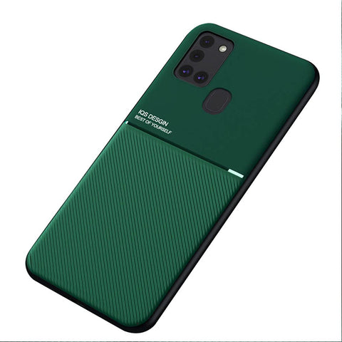 Kepuch Mowen Case Cover Bumper Built-in Metal Plate for Samsung Galaxy A21S - Green