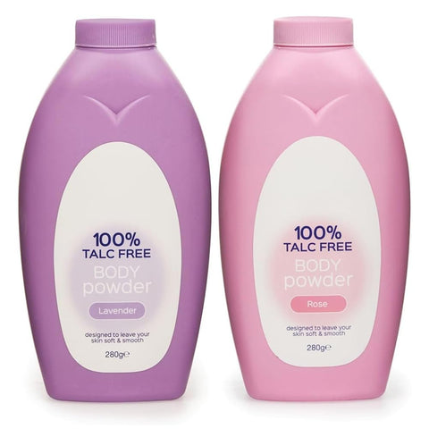 Zopper - Body Powder Talc-Free Delicate Scents of Rose & Lavender Combo Pack 280g for Silky Smoothness Leaves Your Skin Soft