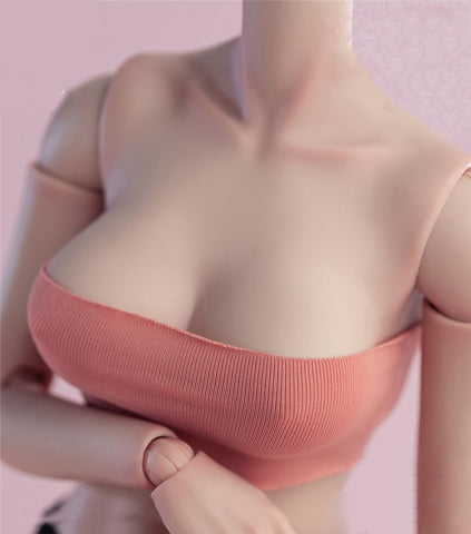 1/6 Scale Large Bust Replacement Part Accessory for 12inch Worldbox Female Joint Flexible Action Figure Body (E Cup, Pale Skin)