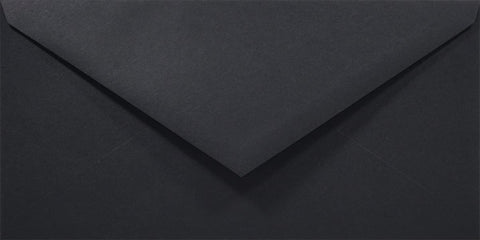 Netuno 50 Black Coloured Long envelopes DIN DL 110x220mm 4.33x8.66 inches 80gsm Rainbow gummed Pointed Flap no Window amarican for Invitations Christmas Wedding Cards Letters invoices vouchers Photos