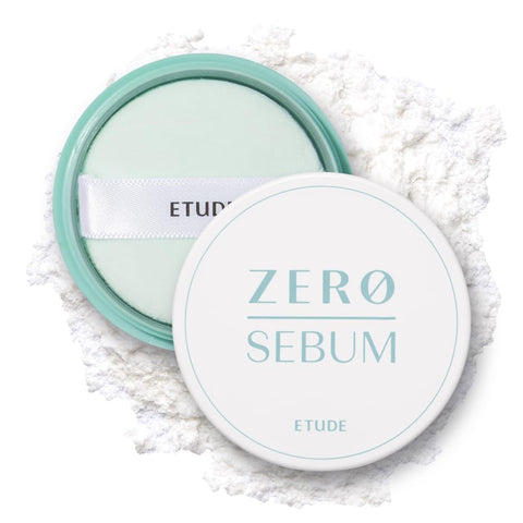 ETUDE Zero Sebum Drying Powder 4g New (23AD) | Korean Lightweight Oil Control No Sebum Loose Face Translucent Powder with 80% Mineral | Long Lasting for Setting | K-beauty