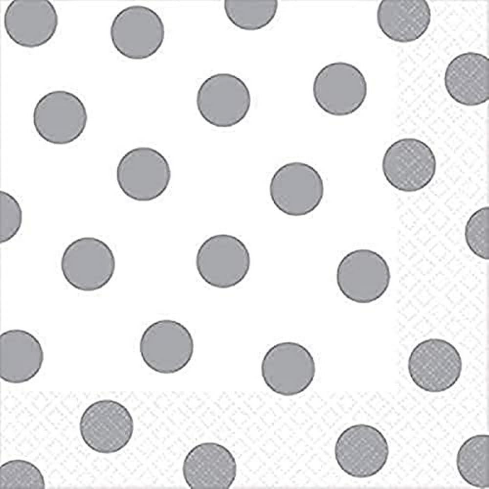 Amscan Disposable Luncheon Napkins Tableware for Parties (16 Piece), 6.5 x 6.5", White