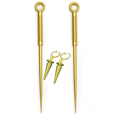 damdos Halloween Prop for Anime Cosplay Yor Forger Weapon Earrings Wigs,Yor Forger Props Role Play(One Pair Prop+Earrings)