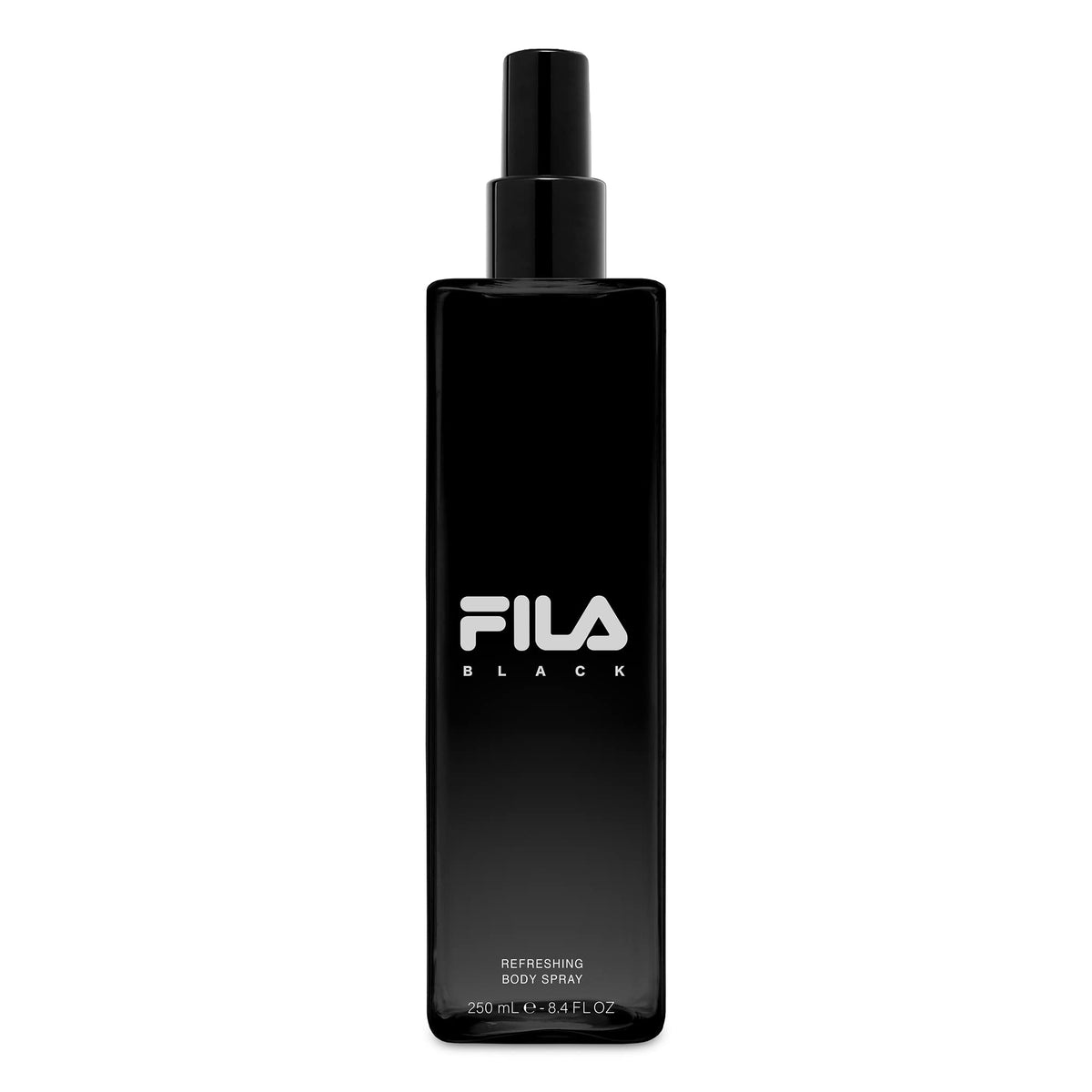 Fila BLACK for Men - Invigorating Spicy And Floral Fragrance For Him - Extra Strength, Long Lasting Scent Payoff For All-Day Wear - Trendy, Rectangular, Streamlined, Portable Bottle Design - 8.4 Oz