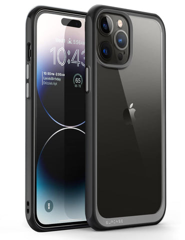 SUPCASE Unicorn Beetle Style Series Case for iPhone 14 Pro Max 6.7 Inch (2022), Premium Hybrid Protective Slim Clear Case (Black)