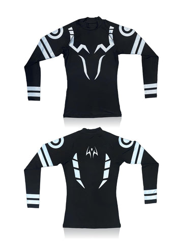 Anime Long Sleeve Compression Shirts for Men - Gym Long Sleeve Tshirt Wear Athletic Basketball Running Undershirt Workout Gear Top Shirt (BS-M)