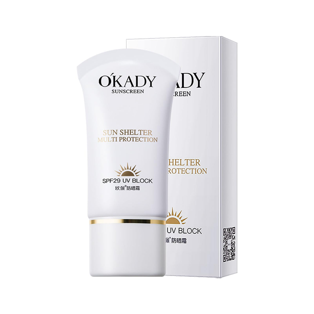 OKADY mild Organic Skin Care Cosmetics Sunblock Sunscreen for Dark Dry Skin SPF 29 | 80g / 2.82 fl.oz | Water Resistant UVA/UVB Protection Easy to Apply Fragrance Free, Kids, Unscented
