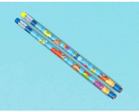 Amscan 2 Lead Wood Pencil Under The Sea Favor 75" Pcs, 12 ct, Party Accessory