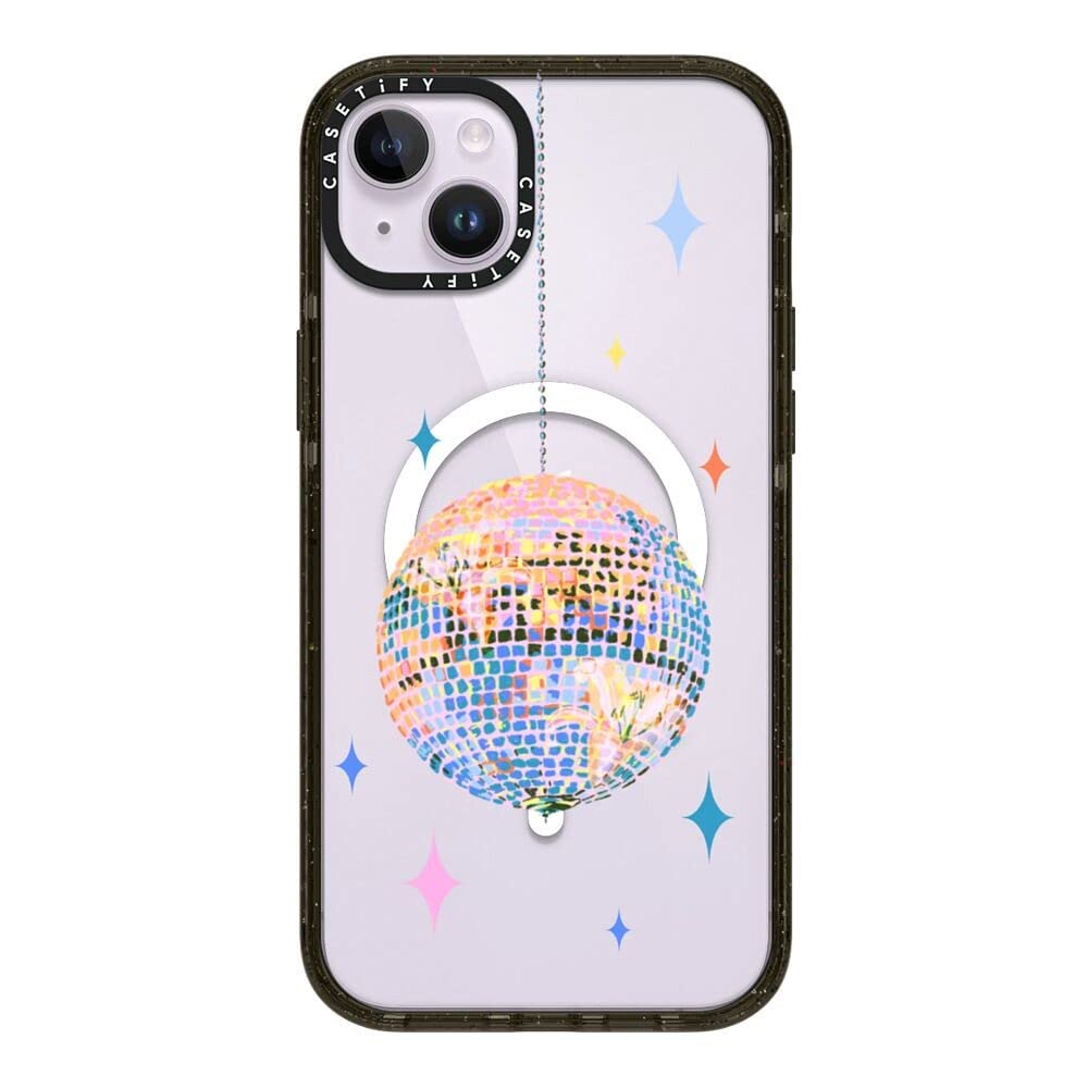 CASETiFY Impact iPhone 14 Plus Case [4X Military Grade Drop Tested / 8.2ft Drop Protection/Compatible with Magsafe] - Disco - Glossy Black