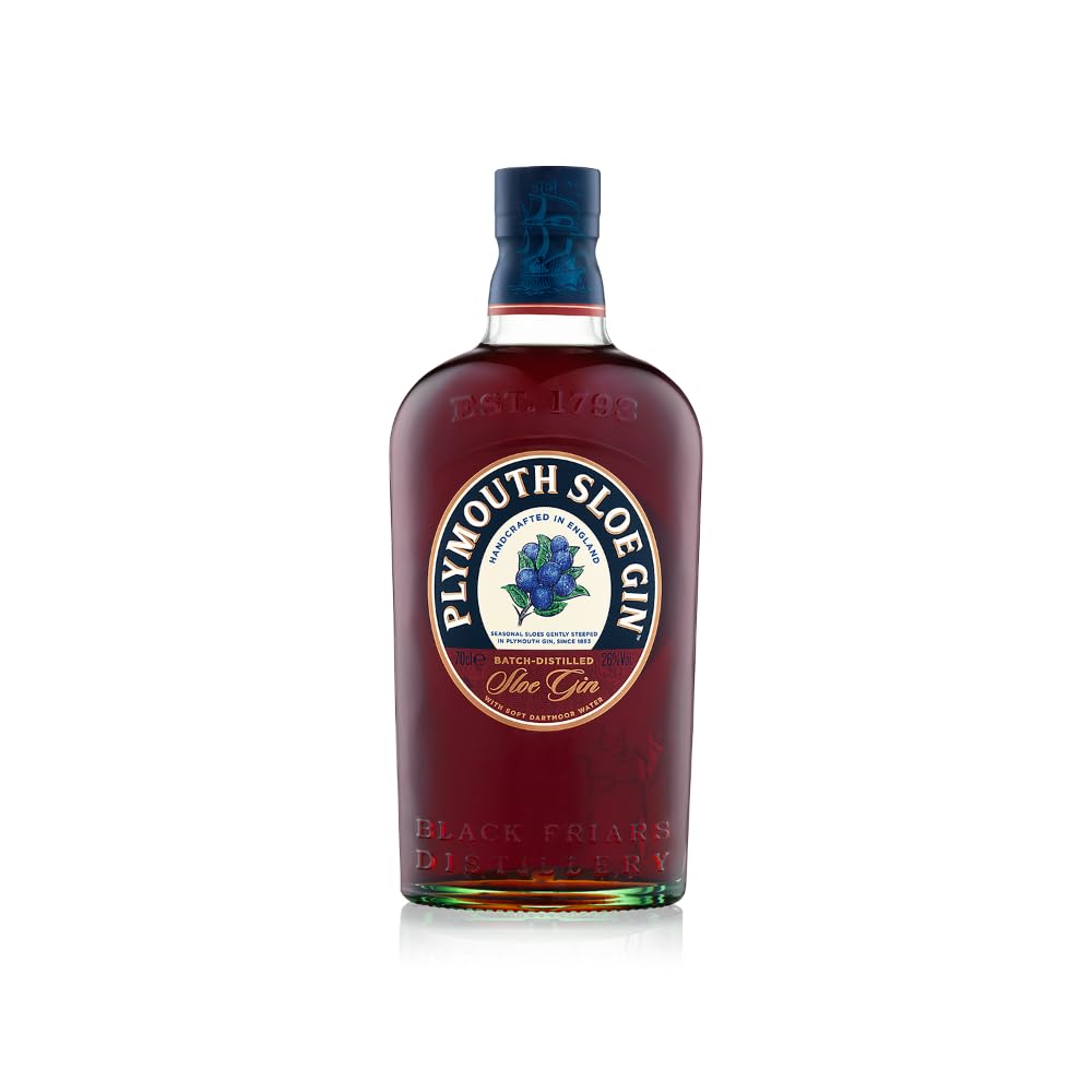 Plymouth Sloe Botanical Dry Gin | 26% ABV | 70cl |Crafted with 7 Hand Picked Gin Botanicals | Traditional Fruit Gin | Distilled in England's Oldest Working Gin Distillery