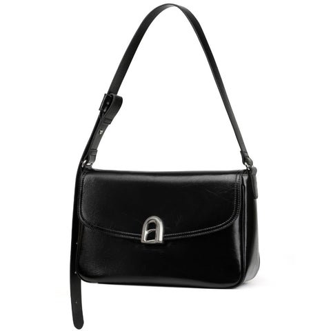 LA FESTIN Leather Purses For Women Trendy Crossbody Satchel Bag Adjustable Strap Summer Purse Underarm Handbags - Black