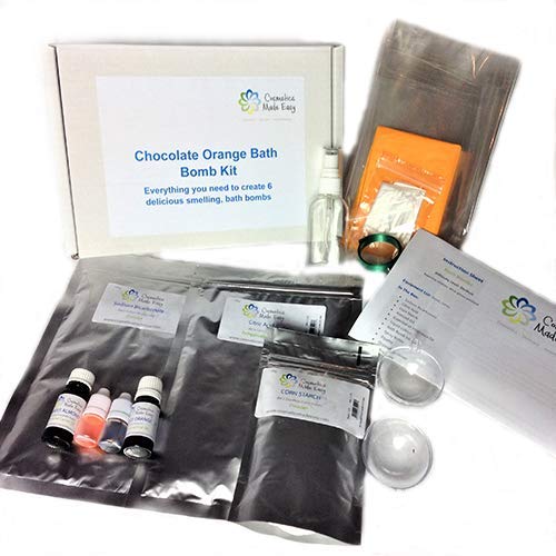 Cosmetics Made Easy Chocolate Orange Bath Bomb Making Kit - Makes 6 x 100g Fizzes
