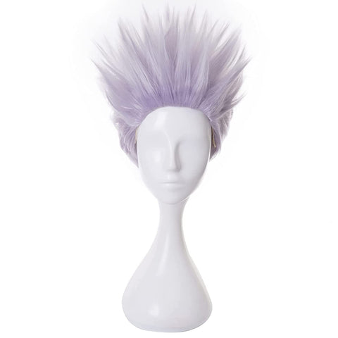 Anime wig Jujutsu Kaisen Gojo Satoru Cosplay Wig Purple short hair for Halloween, Party, Carnival, Nightlife, Concerts, Weddings with Free Wig Cap