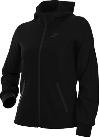 Nike Sportswear Tech Fleece Windrunner Women's Full-Zip Hoodie Size- Medium Black/Black
