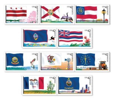 Flags of Our Nation Set # 2 of 6 50 x 42 cent US Stamps