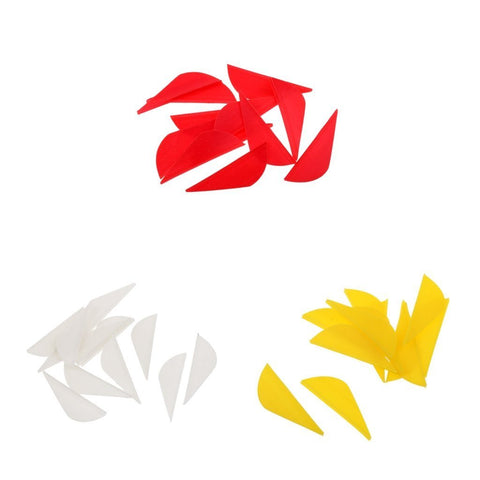 SGerste 36pcs 2 Inch Feather Fletching Arrows Vanes High Elasticity Archery Accessories Red Yellow White