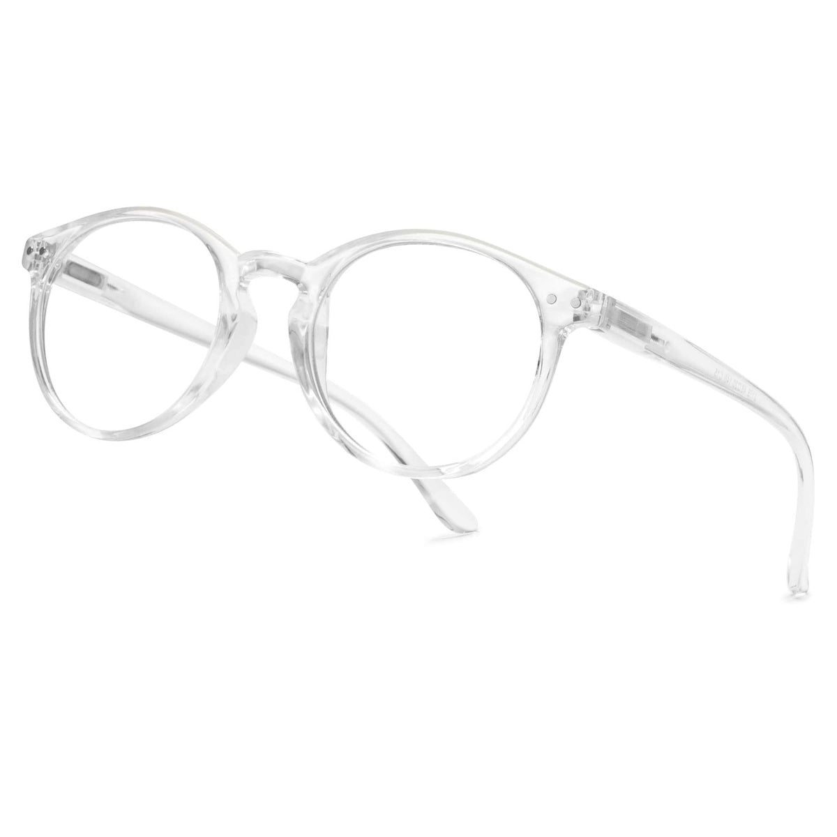 Lanomi Blue Light Blocking Reading Glasses for Man Women Round Glasses 1.0 1.25 1.5 2.0 2.25 2.5 2.75 3.0 3.5 Stylish Ladies Readers With Spring Hinge Screen Eyeglasses 1.75 (Round Clear Frame, 1.75)