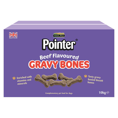 Chewdles Gravy Bones Dog Treats, Beef, 10 kg
