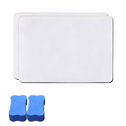 A4 Whiteboard, Mini Whiteboard Double-Sided Small Whiteboard with 2 Dry Erasers for Children's Drawing and Writing Perfect for Classrooms, Homes and Offices