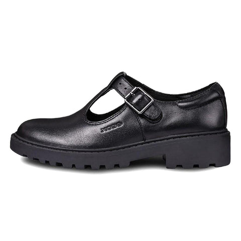 Geox Girls Ballet School Uniform Shoe, Black, 5.5 Little Kid