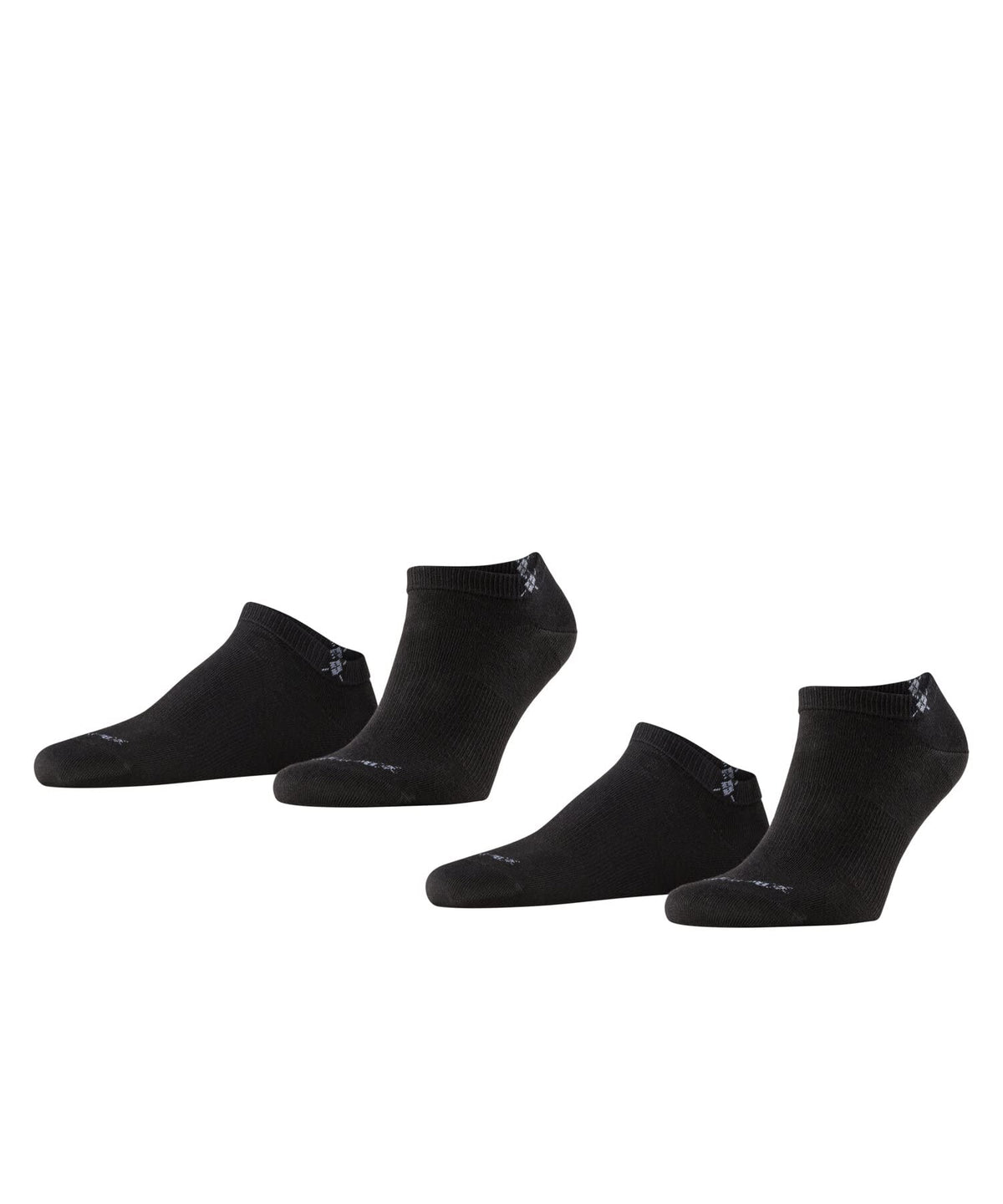 Mens 2 Pair Burlington Everyday Cotton Trainer Socks Black 40-46