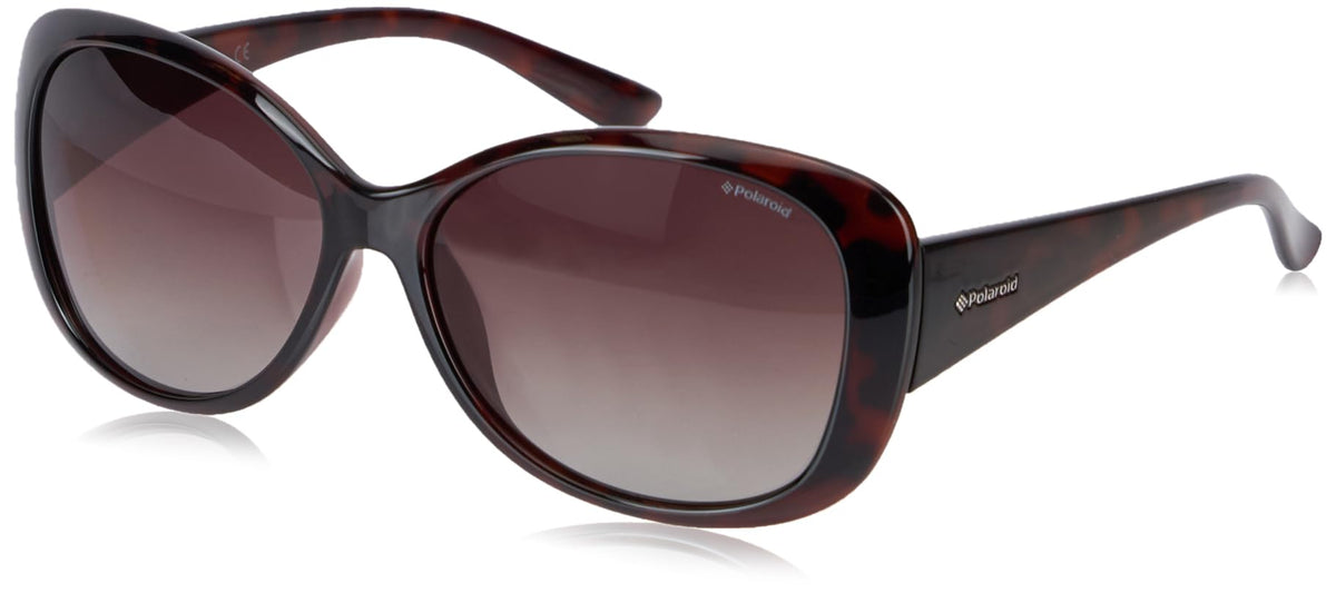 Polaroid Women's P8317 0bm Sunglasses, Havana/Brown Shaded Polarized, 58 UK