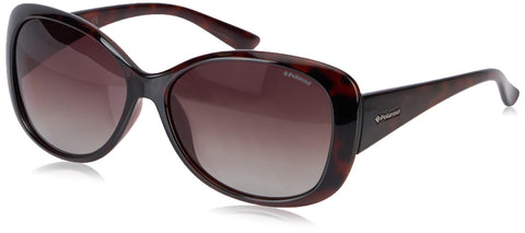 Polaroid Women's P8317 0bm Sunglasses, Havana/Brown Shaded Polarized, 58 UK