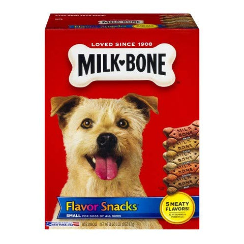 Milk-Bone Flavor Snacks Dog Biscuits - for Small/Medium-sized Dogs, 60-Ounce , Pack of 2