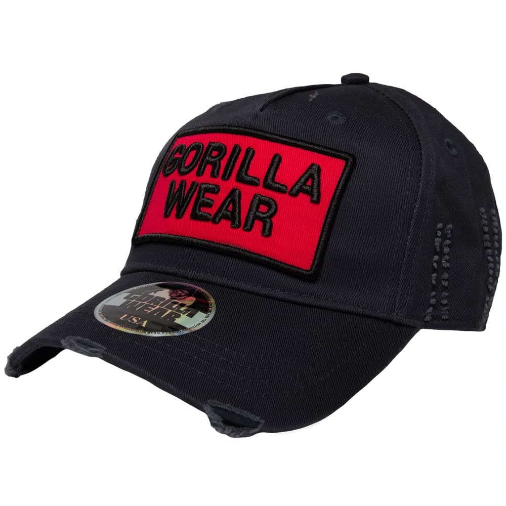 GORILLA WEAR Harrison Cap - Black/Red Black