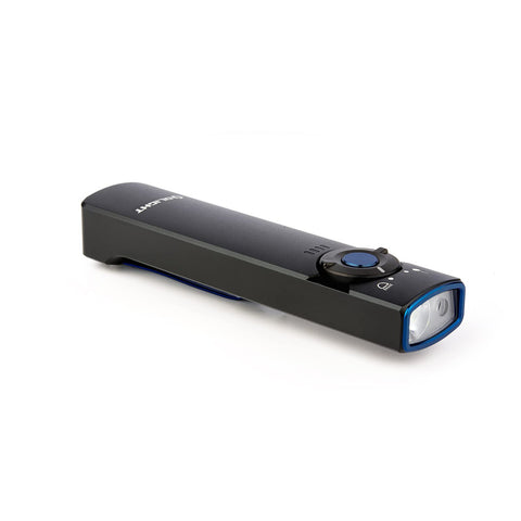 OLIGHT Arkfeld Dual Light Source Rechargeable EDC Torch, Combination of Green Beam and White LED, IPX7 and 1 m Drop Test, Suitable for Outdoor, Work and Emergency (Black Cold White)