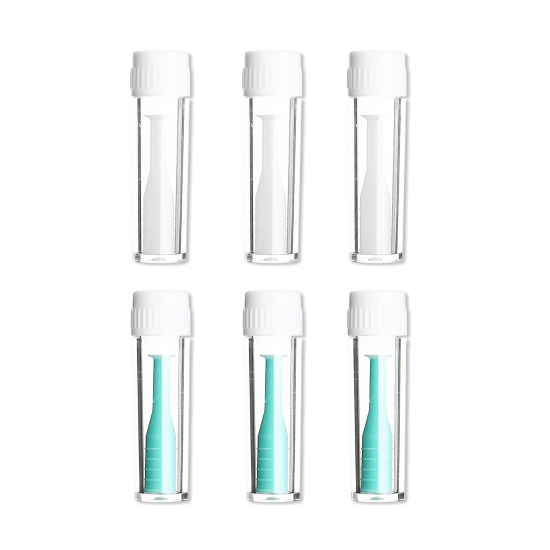 Pack of 6 silicone contact lens insertion aid, contact lens remover, portable contact lens remover, contact lens applicator, silicone contact lens suction cup, safe and soft