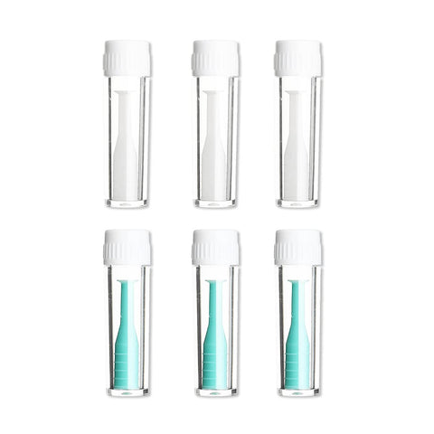Pack of 6 silicone contact lens insertion aid, contact lens remover, portable contact lens remover, contact lens applicator, silicone contact lens suction cup, safe and soft