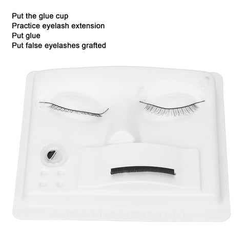 Eyelash Extension Practice Tray, 10 Pcs Eyelash Extension Mannequin Head Three in One Practice Eyelash Grafting Face Bottom Support Display Board for Eyelash Extensions Beginners