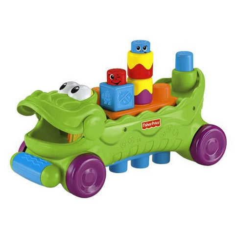 Fisher-Price Stack 'n Surprise Blocks Musical Croc Block Wagon