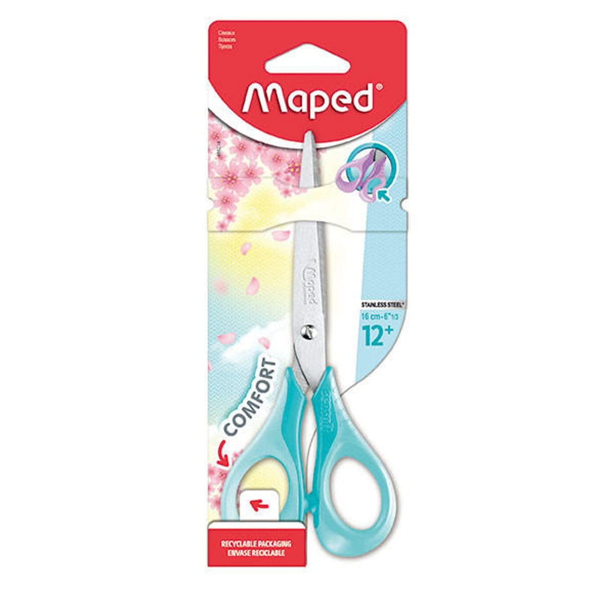 Maped Pastel Sensoft 16cm Scissors (Assorted Colours)