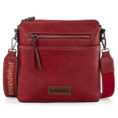 Montana West Crossbody Bag for Women Small Cross Body Bag Purses Lightweight Travel Side Purse Shoulder Purses with Guitar Strap MWC-216RD
