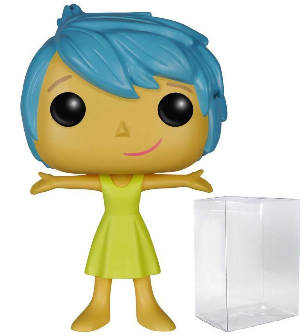 POP Disney Pixar: Inside Out - Joy Funko Pop| Vinyl Figure (Bundled with Compatible Pop Box Protector Case), Multicolor, 3.75 inches