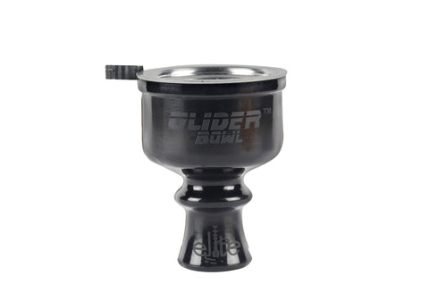 Glider Hookah Bowl Set Silicone Shisha Bowl with Two Flavour Drawer for Shisha Hookah Easy Replace Charcoal Fast Cleaning - Black