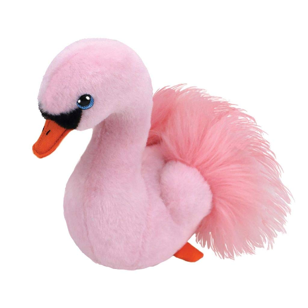 TY 41034, Schwan pink 15cm ODETTE SWAN-BEANIE BABIES, Multicolored
