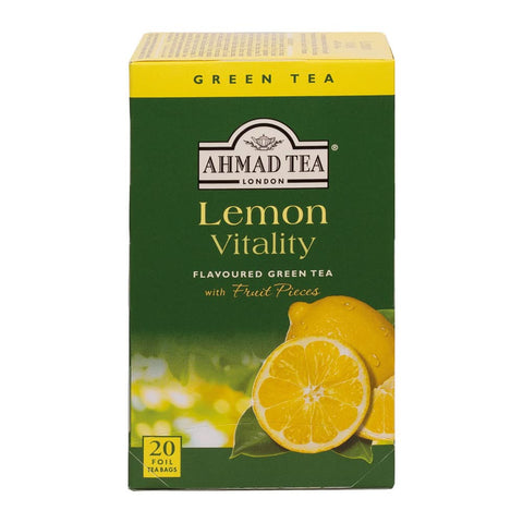 Ahmad Tea Lemon Vitality Green Tea - 6 x 20 Teabags