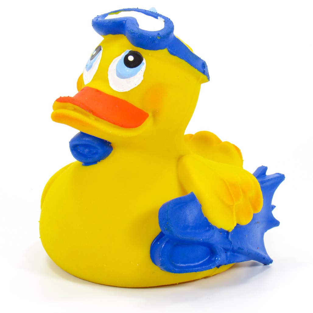 Lanco Snorkeling Rubber Duck Bath Toy | All Natural, Organic, Eco Friendly, Squeaker | Collectable | 3ÃƒÂ¢Ã¢â€šÂ¬Ã‚Â | Imported from Barcelona, Spain